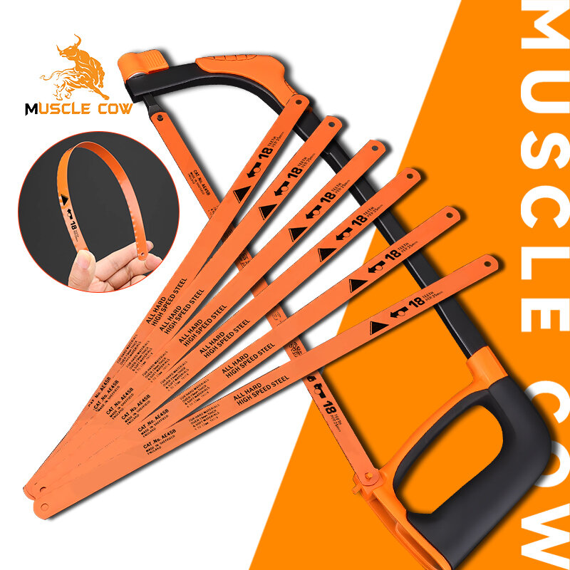 MUSCLE COW ใบเลื่อยตัดเหล็ก ใบเลื่อย 12 นิ้ว แพ็คละ 6 ใบ 18 ฟัน อ่อนตัวได้แข็งแรง ราคา 61 บาท*ส่งฟรี