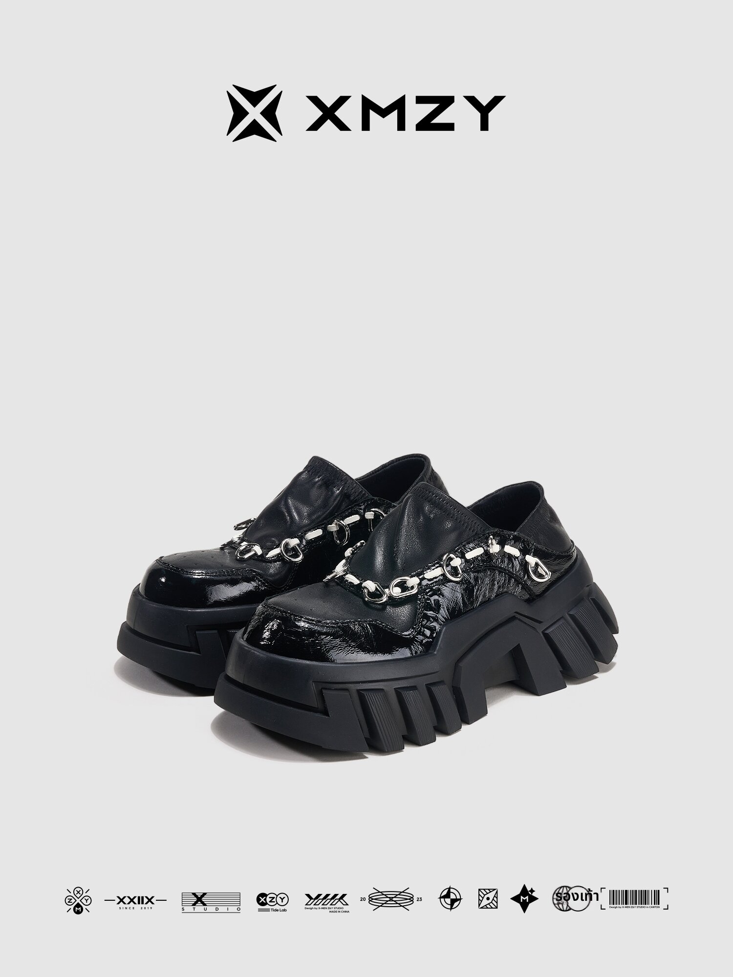 XMZY | Metal Punk Design Loafers ราคา 8,303 บาท*ส่งฟรี