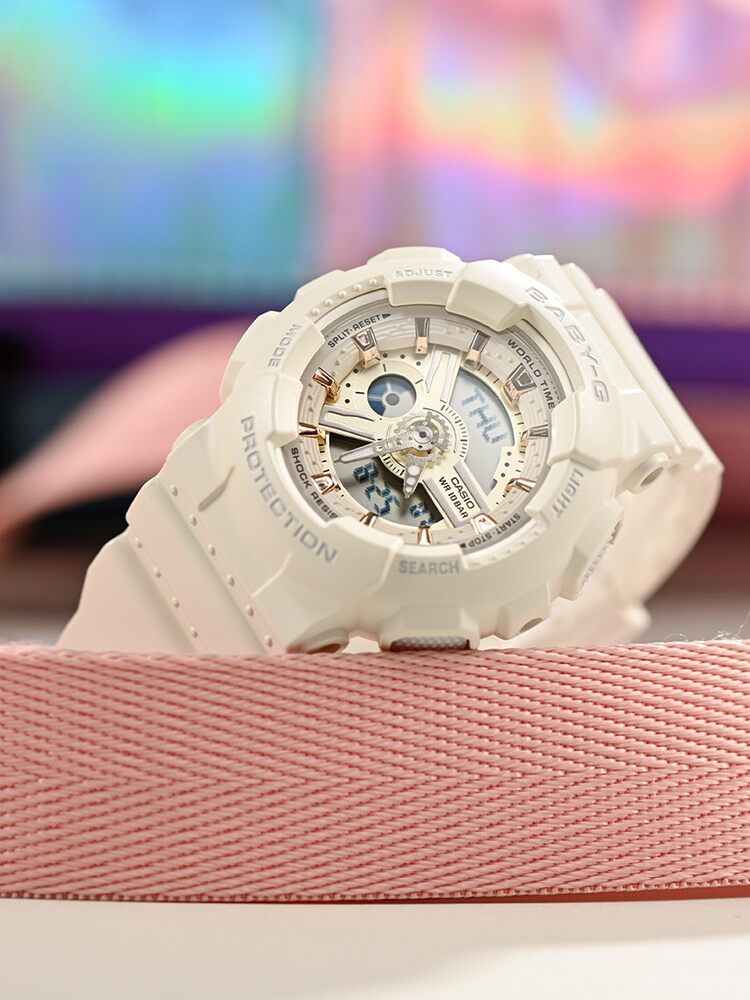 Casio | Casio Babgy-G Fashion Sport Waterproof Women's Watch Student White Rose Gold Unicorns Ba-110Xga Quartz Movement Resin Band ราคา 6,614 บาท*ส่งฟรี