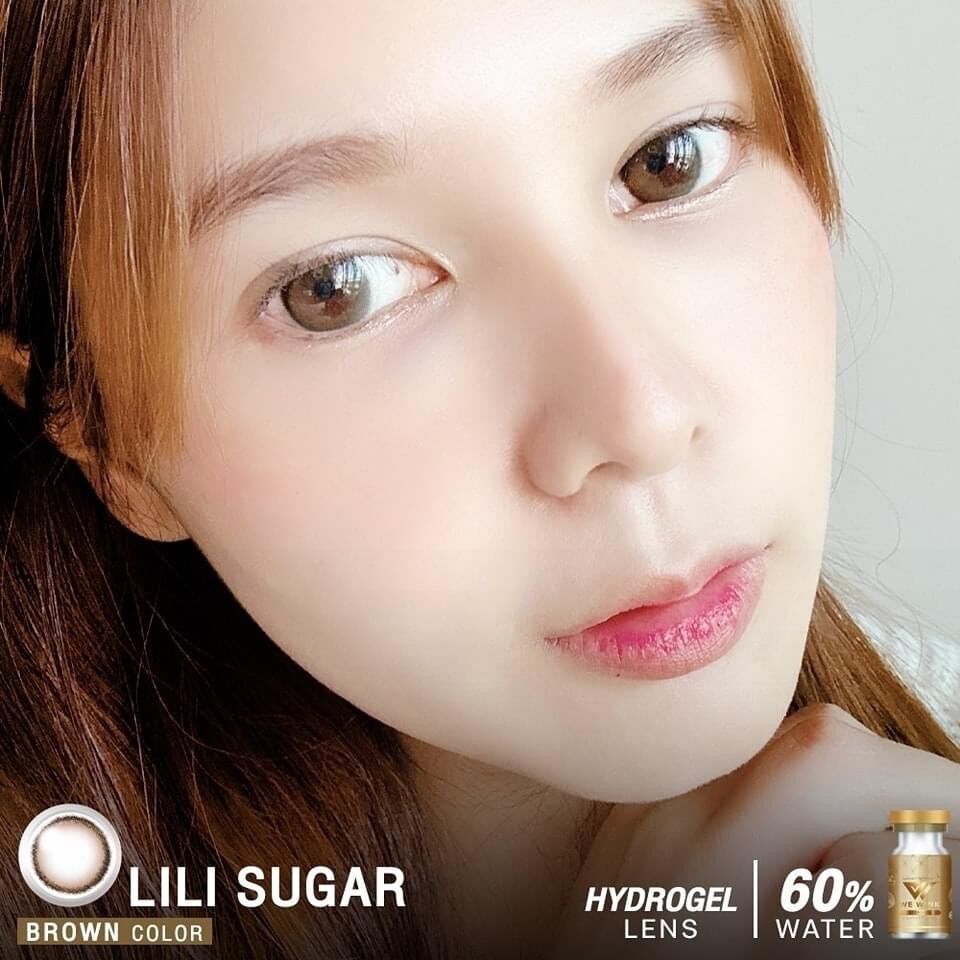 LILI SUGAR BROWNน้ำตาลละมุน หน้าเด็ก เลนส์นิ่มมากค่าอืมน้ำสูงถึง 60% เจ้าแรกในไทย🇹🇭 ราคา 99 บาท*ส่งฟรี
