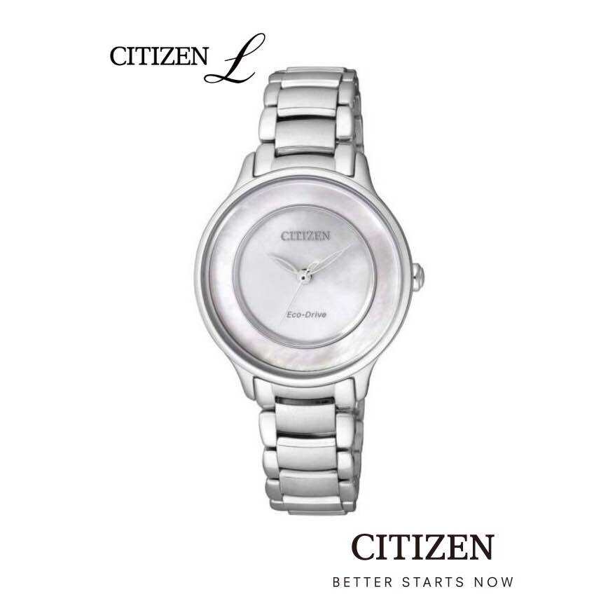 CITIZEN L นาฬิกาข้อมือผู้หญิง Eco-Drive EM0674-81A Lady Watch