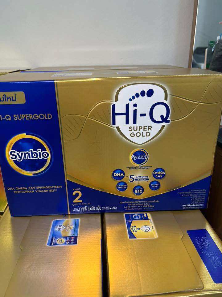 Dumex Hi-Q Super Gold Formula 2 Hi-Q Super Gold Synbioprotec Powdered Milk Formula 2 for 6 Months - 1 Year, Size 3420 Grams, Age 5/27 ราคา 2,775 บาท*ส่งฟรี