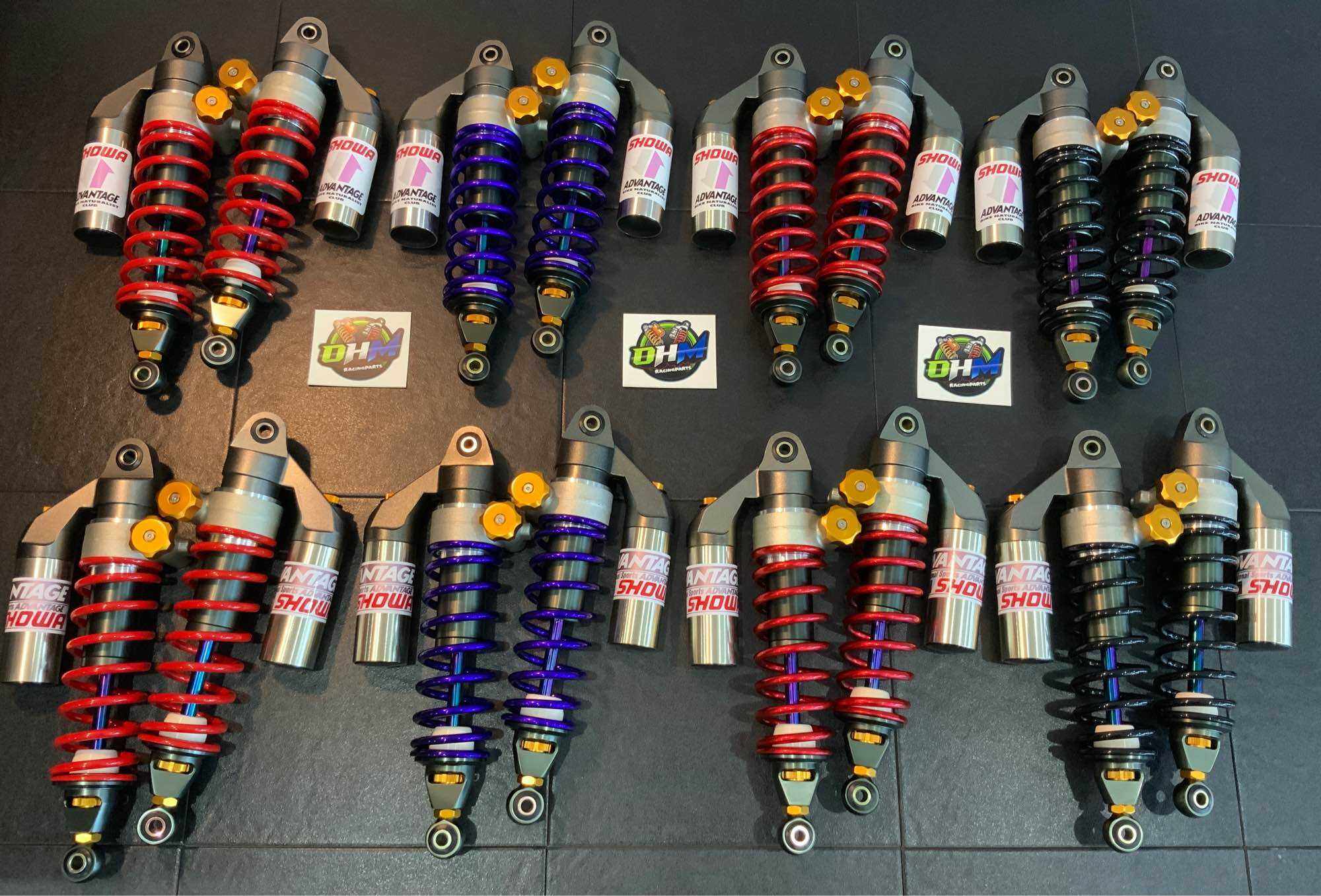 Showa Rear Shock, Rainbow Shaft, Gas System (Top Quality Work) for Use with Wave, Length 330 Mm, 6 Month Leak Guarantee.