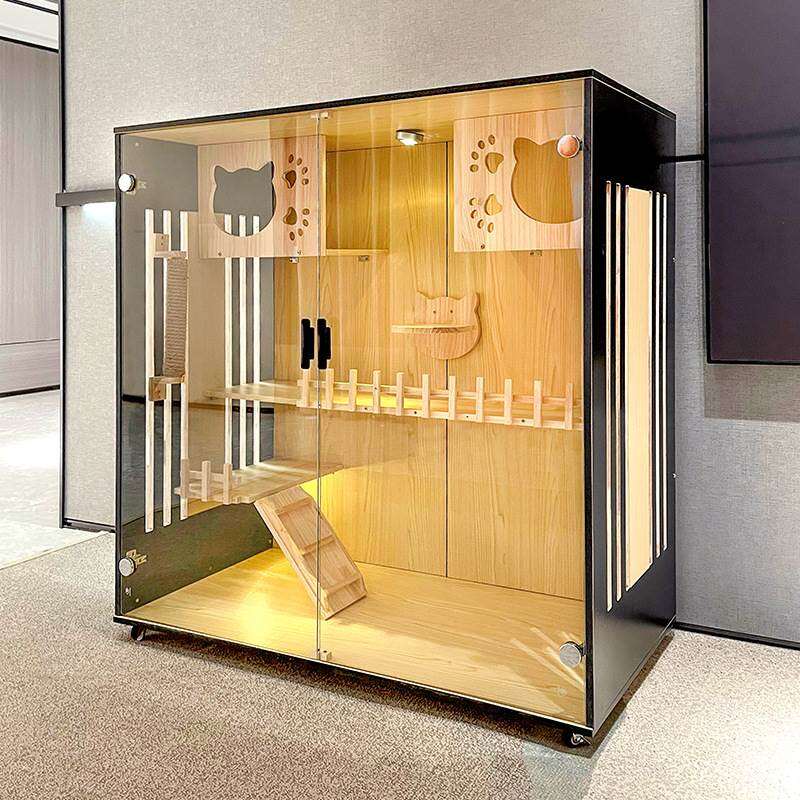 ZHENTAIYUAN | Large Spacious Wooden Cat House with Toilet ราคา 10,038 บาท*ส่งฟรี
