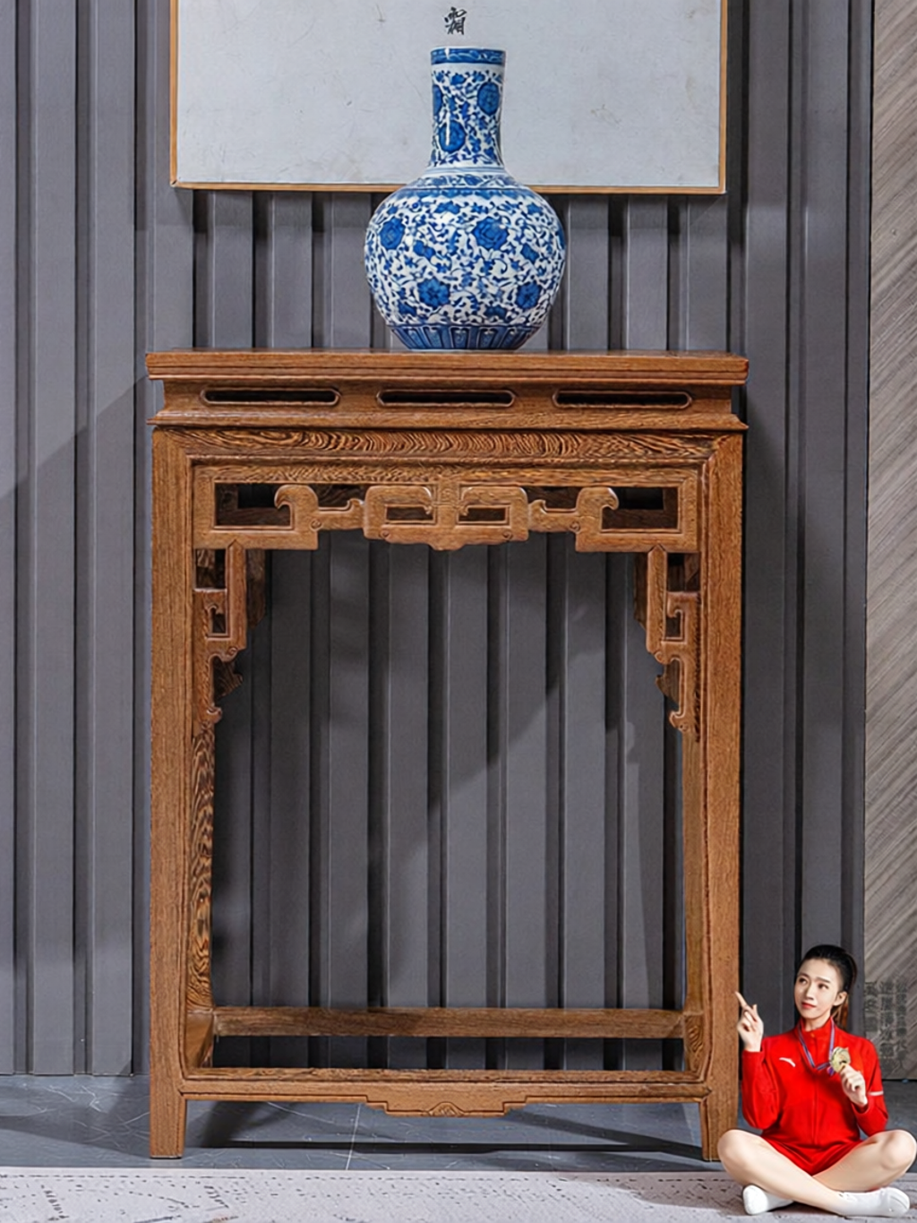 XIANMINGYUAN | Teak Wood Flower Stand Living Room ราคา 8,066 บาท*ส่งฟรี