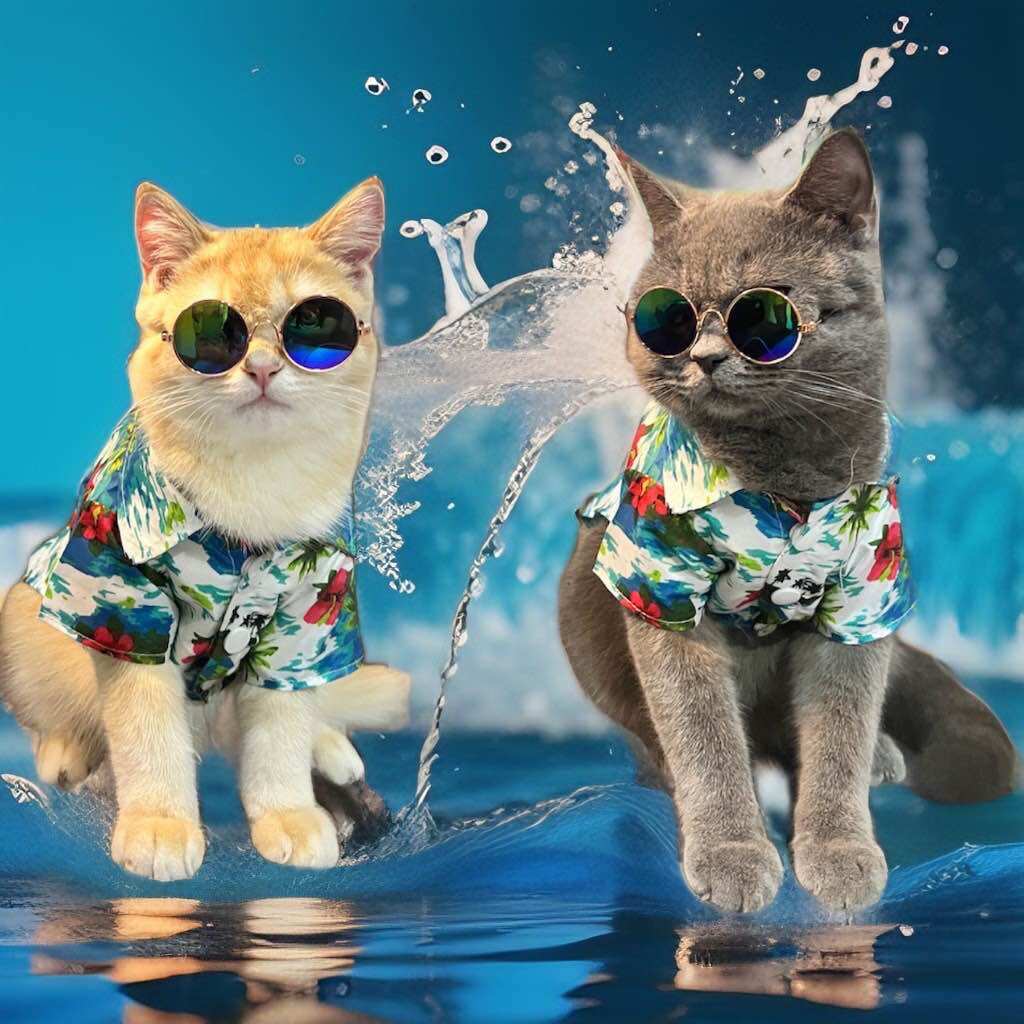 เสื้อสุนัข แมว ลายดอก ติดเทรน summer สงกรานต์ ราคา 49 บาท*ส่งฟรี