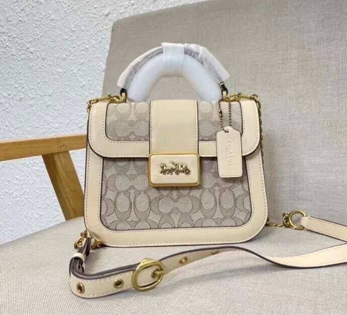 Coach ALIE TOP HANDLE IN SIGNATURE JACQUARD Lazada.co.th