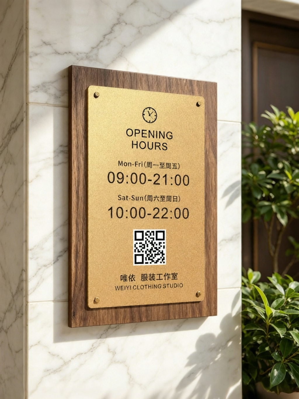 QIANGBIAO | Custom Creative Welcome Sign for Business Hours High-end Look ราคา 526 บาท*ส่งฟรี