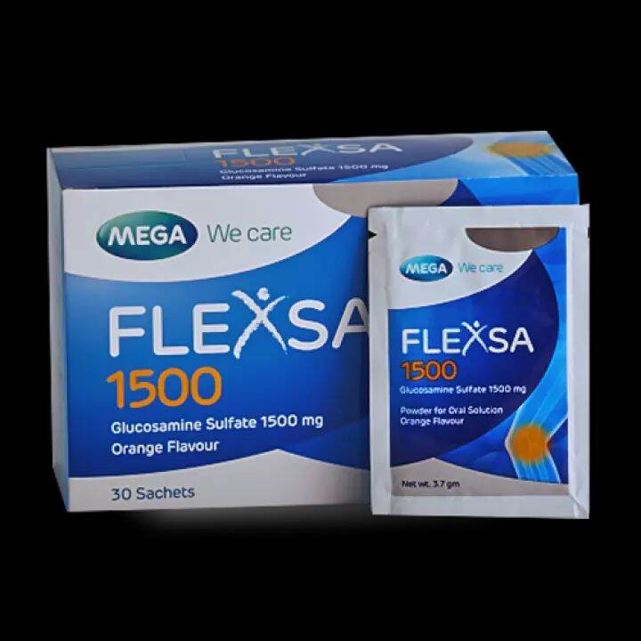 Mega We Care Flexsa 1500 รสส้ม 1กล่อง 30ซอง(ราคาทุน) หมดอายุต้นปี 23