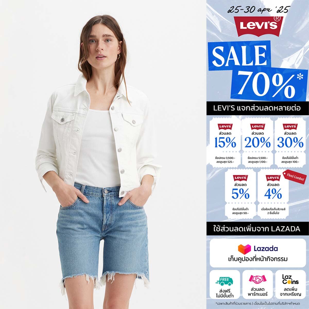 เสื้อแจ็คเก็ตยีนส์ Levi's® Women's Original Trucker Jacket ราคา 3,190 บาท*ส่งฟรี