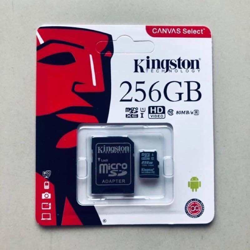 เมมโมรี่การ์ด Kingston Micro SD card Memory Card 256GB กล้อง โทรศัพท์