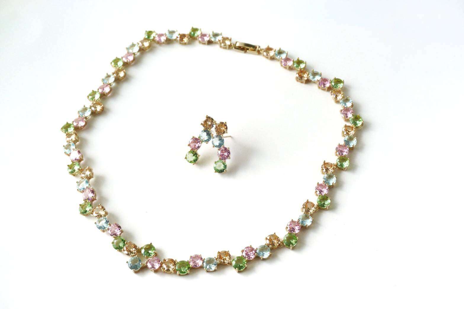 Neriza Jewelry/ชุดเครื่องประดับเพชรสังเคราะห์ประกายเทียบเท่าเพชรแท้ พร้อมกล่อง NZC039 ราคา 2,433 บาท*ส่งฟรี