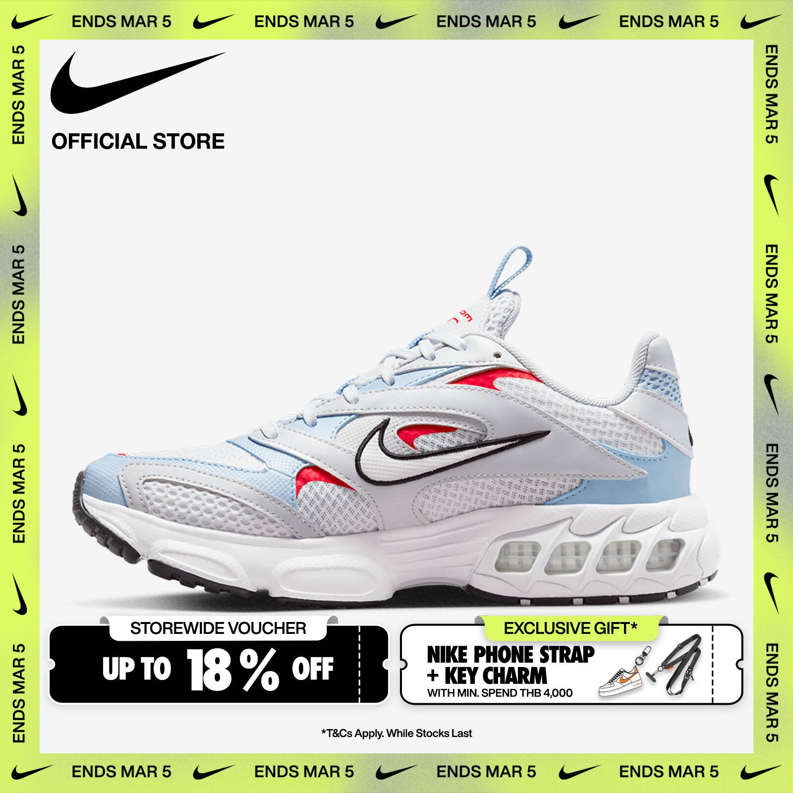 Nike Women's Zoom Air Fire Shoes - White [DN1392-101] ราคา 4,700 บาท*ส่งฟรี