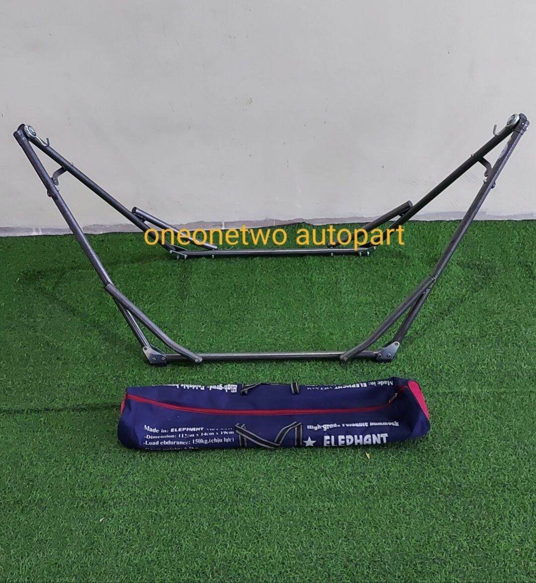 🚩พร้อมส่ง🚩 เปลญวนเด็กหัวไม้พร้อมโครง ชำระปลายทางได้ ขาเปลทั้ง4ข้างปรับระดับให้กางยาวขึ้นได้