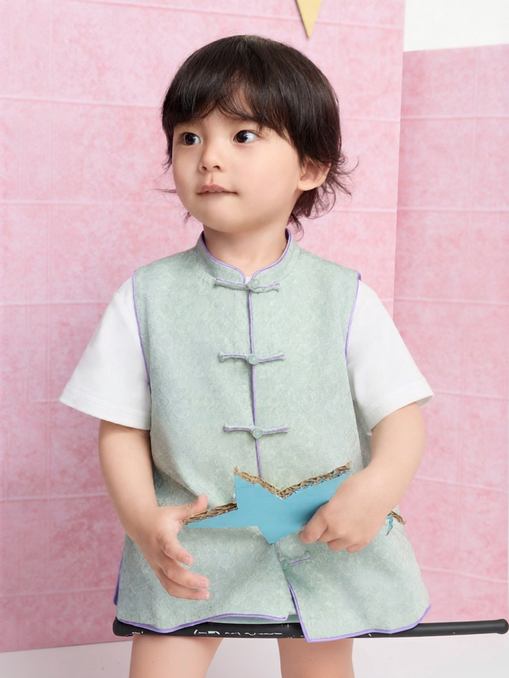 แฟชั่นและเสื้อผ้าเด็ก Mini peace เสื้อมินิสันติภาพสำหรับเด็กวัยหัดเดิน Yunjin Hanfu Style