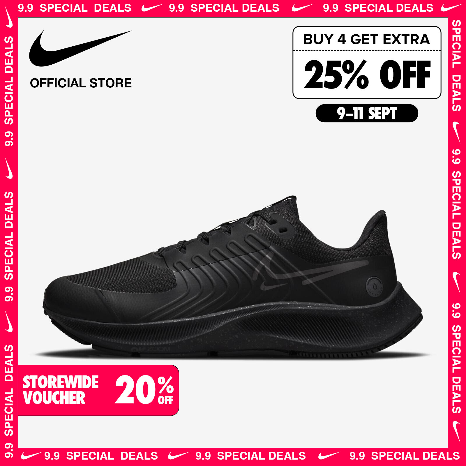 Nike Women's AIR Zoom Pegasus 38 Shield Weatherized Road Running Shoes ...