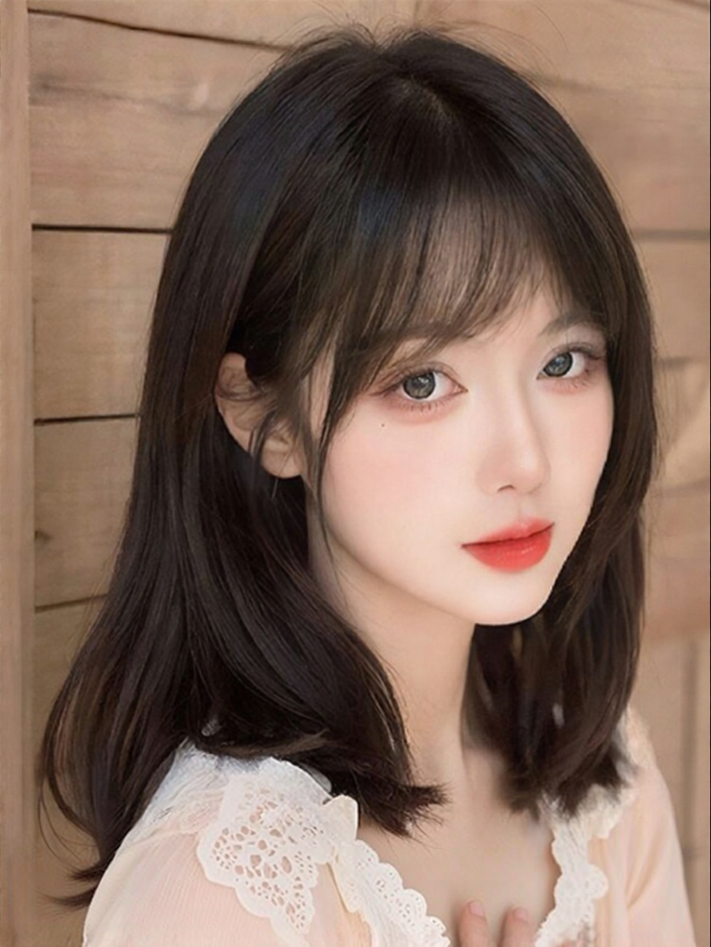 REALME | Natural Short Hair Wig Full Head Cover Air Bangs Youthful Temperament Collar Bone Hair ราคา 18,667 บาท*ส่งฟรี