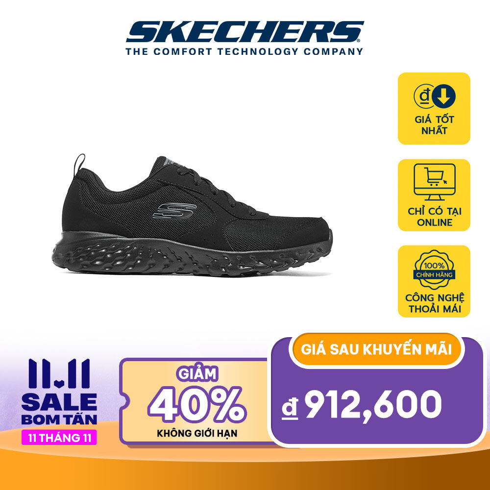 [DUY NHẤT ONLINE] Skechers Nam Giày Thể Thao Tập Gym, Đi Học, Đi Làm Sport Terren Air-Cooled Memory Foam - 8790121-BBK