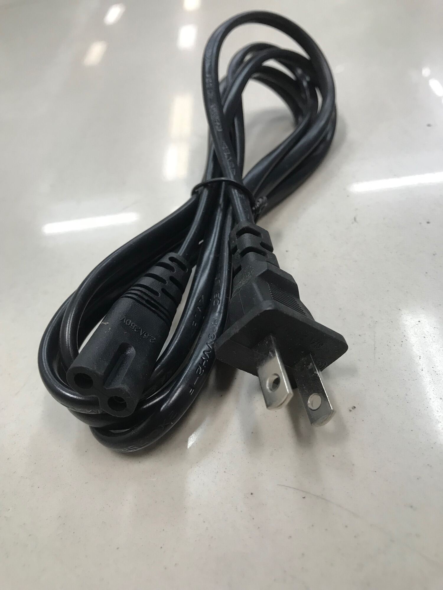 สายไฟ Ac แบบ 2 รู Power Cable Extension Cord Ac Power Supply Adapter Cord Flat Cable Connectors 0788