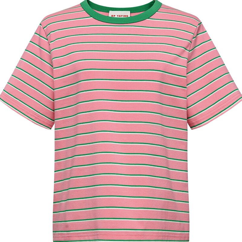 Dopamine Color Block Cotton Velvet Round Neck Tee ราคา 7,262 บาท*ส่งฟรี