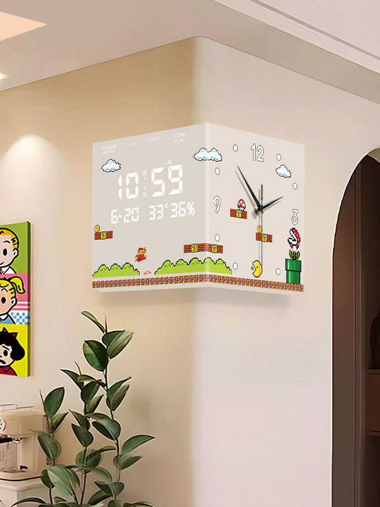 [ARTPIONEER | Corner Dual Face Digital Wall Clock,ARTPIONEER | Corner Dual Face Digital Wall Clock,] ราคา 1,479 บาท*ส่งฟรี