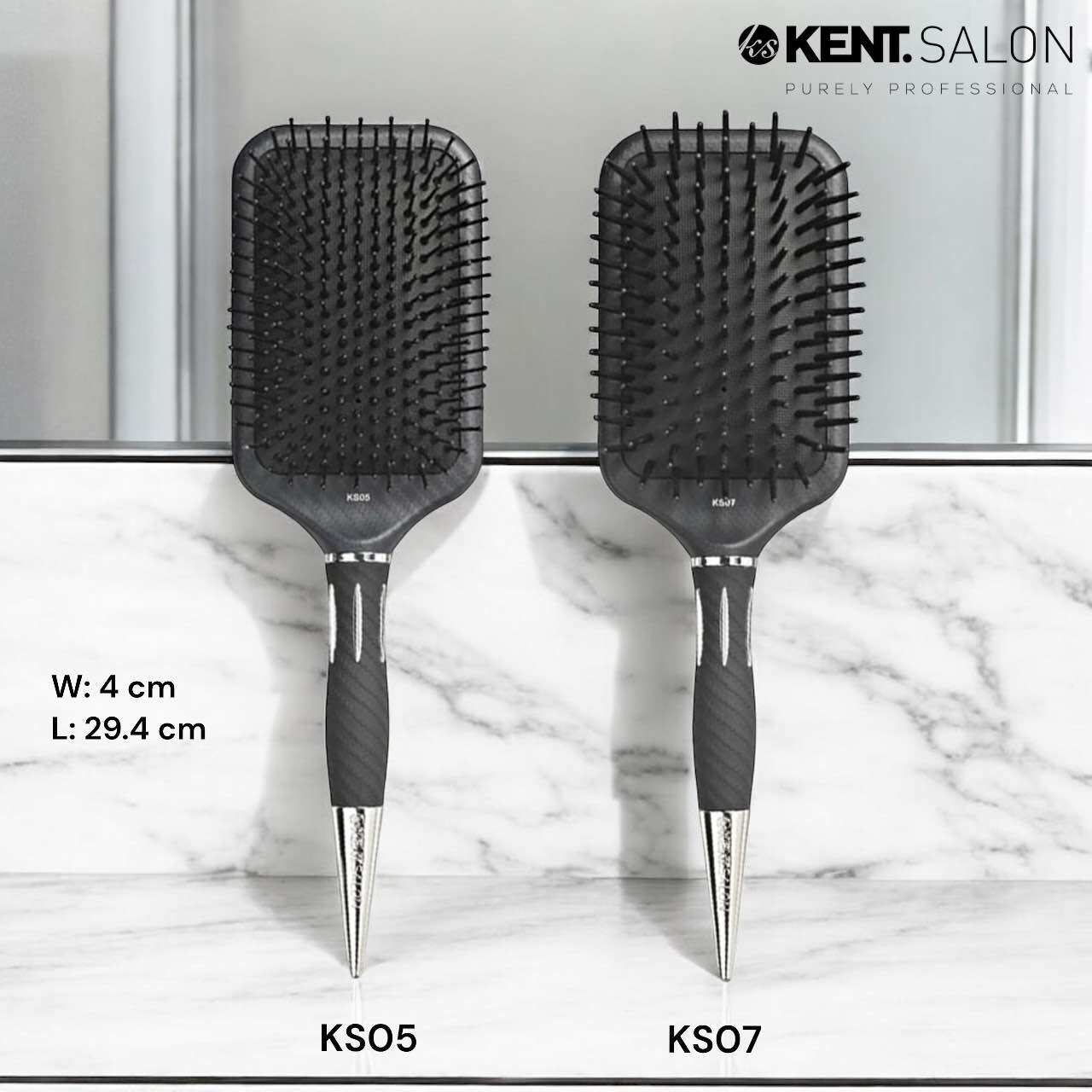 Kent Salon Hair Brush Model Ks05 and Ks07 Large Paddle Brush, Comb Brush with Leather Case (Salon Grade) ราคา 2,490 บาท*ส่งฟรี