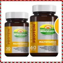 ภาพขนาดย่อของภาพหน้าปกสินค้าBanner Plus แบนเนอร์ พลัส 30 เม็ด / 60 เม็ด vitamins & minerals วิตามินรวม บำรุงร่างกาย จากร้าน S K Trading บน Lazada