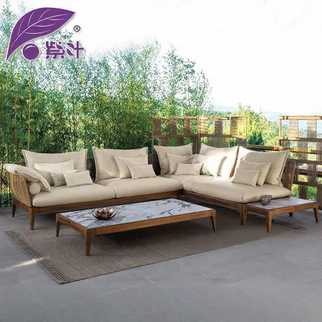 ZIYE | Nordic Waterproof Sunproof Outdoor Sofa ราคา 94,356 บาท*ส่งฟรี