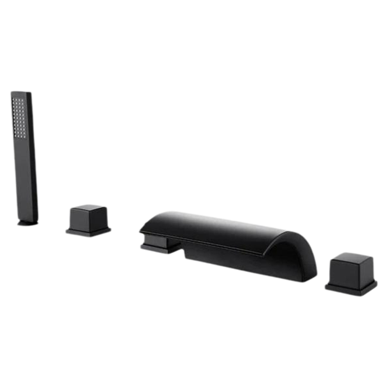 BANGPU | 5-Piece Separate Bathtub Set with Waterfall Faucet and Black Brass Showerhead ราคา 1,753 บาท*ส่งฟรี