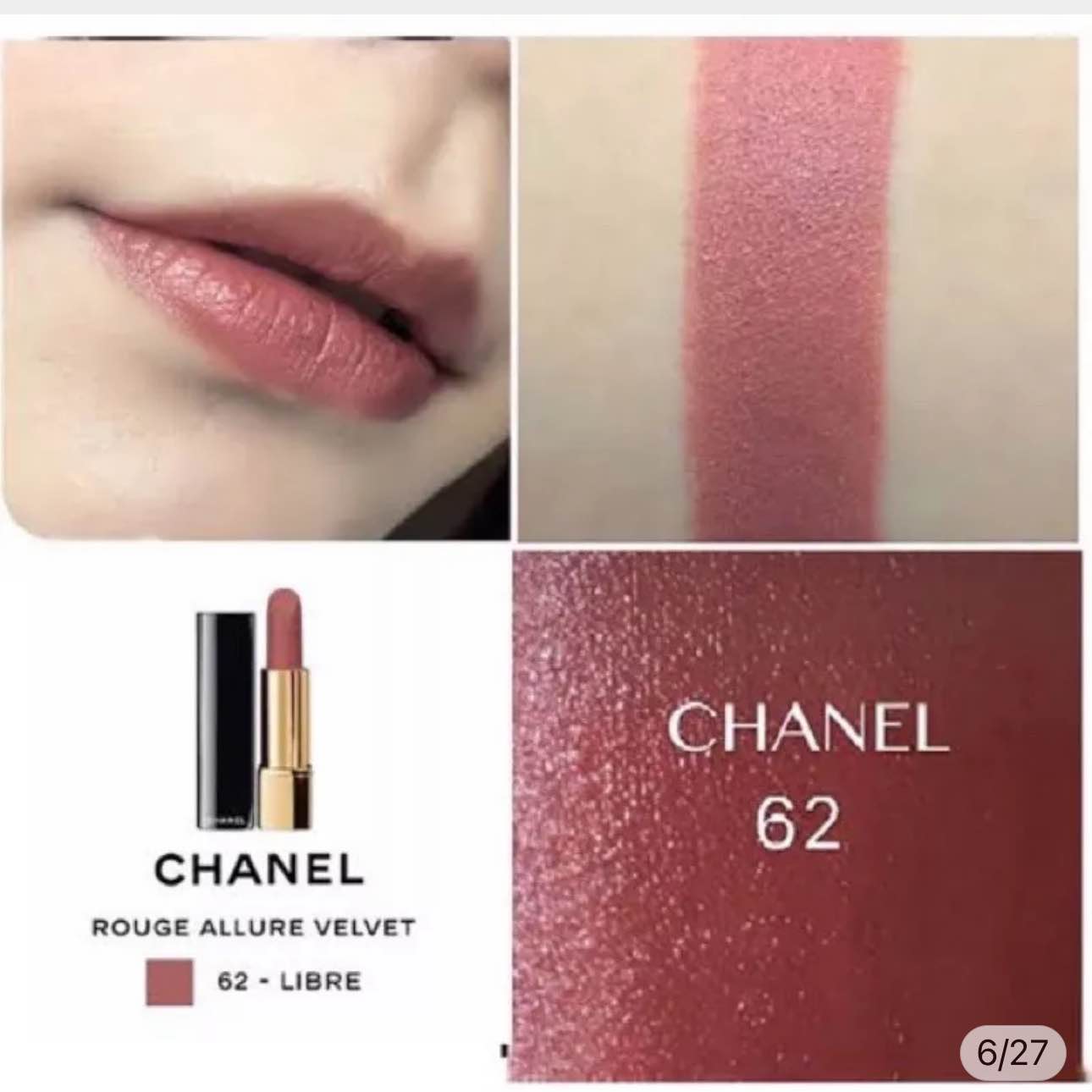 Chanel Rouge Allure Velvet 62 Libre