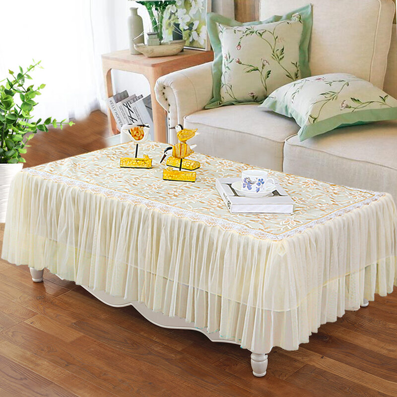 Teapoy Table Tablecloth Lace Teapoy Table Pad TV Hood