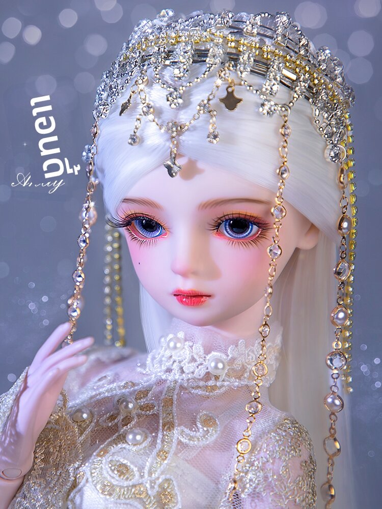 ตุ๊กตาน่ารัก ของเล่นเด็ก WAZHILIAN ที่สมจริงเจ้าสาว BJD 60 ซม