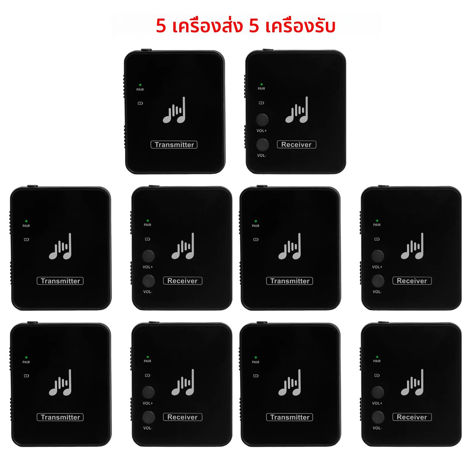M-VAVE WP-10หูฟังไร้สาย2.4กิกะเฮิร์ตซ์ระบบส่งสัญญาณ USB แบบชาร์จไฟได้และตัวรับสัญญาณรองรับโมโน/สเตอริโอ ราคา 1,162 บาท*ส่งฟรี