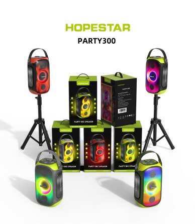 SY (พร้อมส่งจากไทย)ใหม่ล่าสุด hopestar party 300มีไฟrgb เสียงดี เบสแน่น ของแท้100% ราคา 2,950 บาท*ส่งฟรี