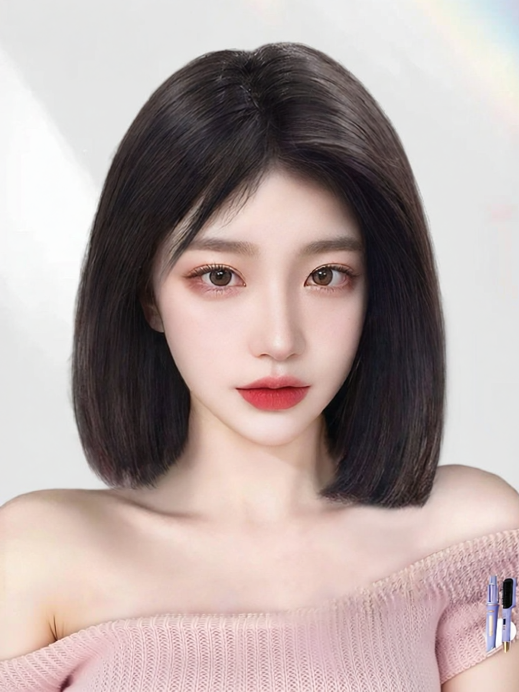 MENGSIQIAN | Women's Bob Short Human Hair Wig Lace Front ราคา 12,081 บาท*ส่งฟรี