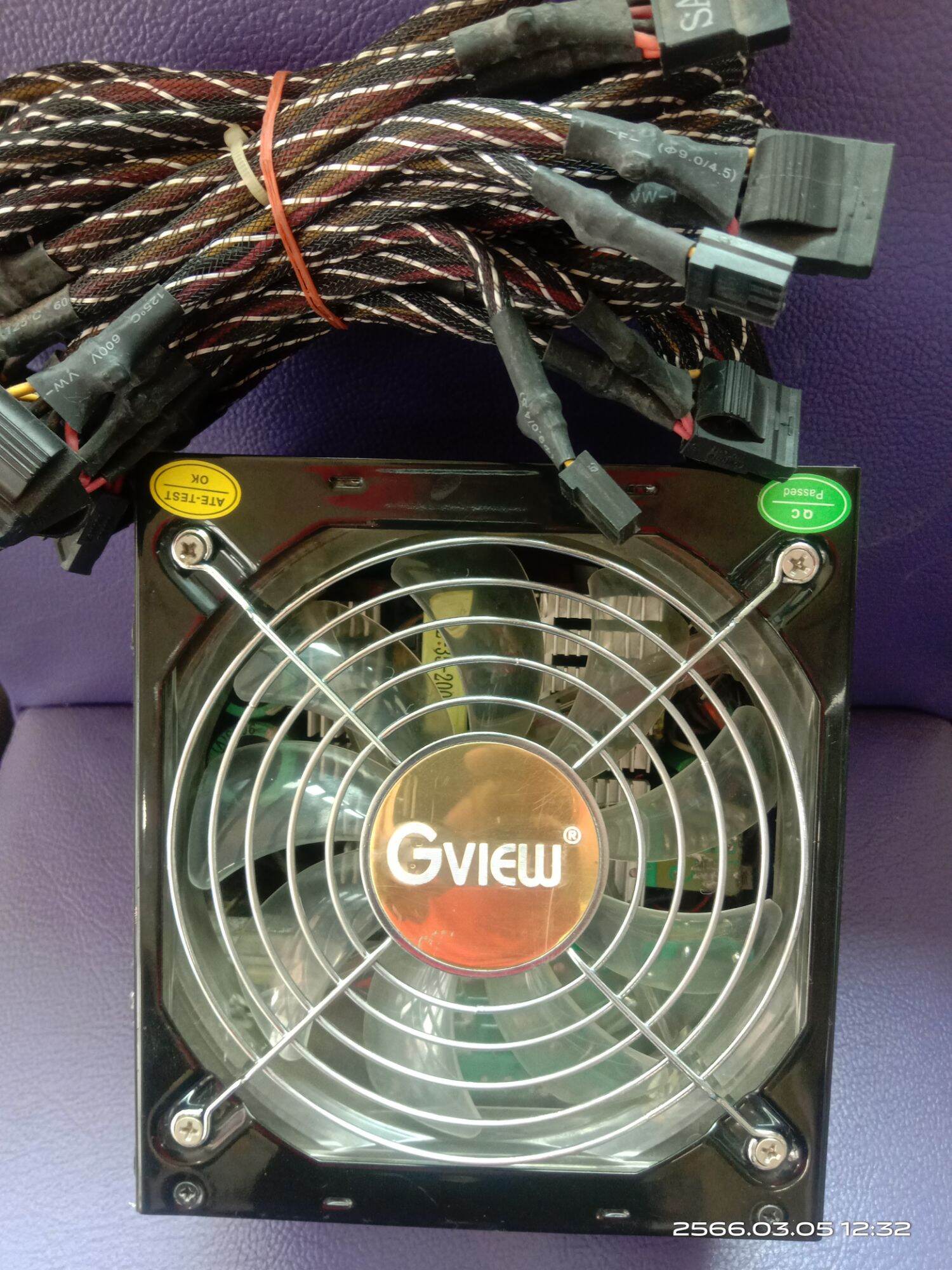 Power Supply GVIEW PLATIMUM 650W พัดลมสีมีไฟ*ราคาถูก Lazada.co.th