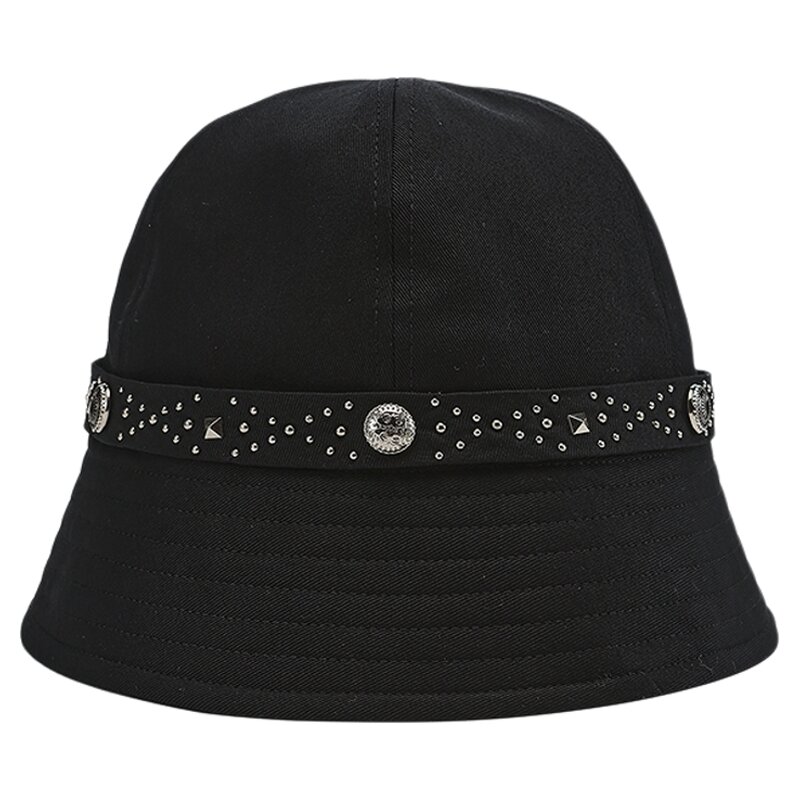 Initial | Fashionable Black Embellished Bucket Hat for Women ราคา 3,824 บาท*ส่งฟรี