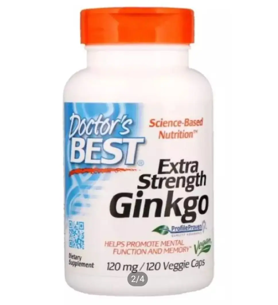 Doctor s Best Extra Strength Ginkgo 120 Veggie Caps สารสกัดใบแปะก๊วย