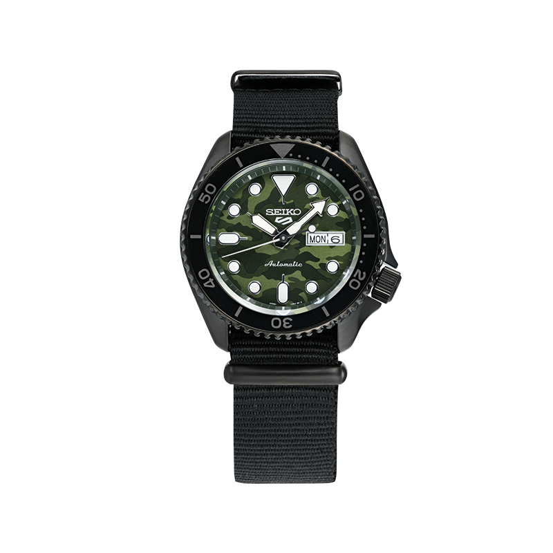 Seiko | Seiko Mechanical Watch Nylon Strap Sports Men's Wristwatch Street Style Large Dial round Shape Water Resistant 100m SRPJ37K1 ราคา 15,240 บาท*ส่งฟรี