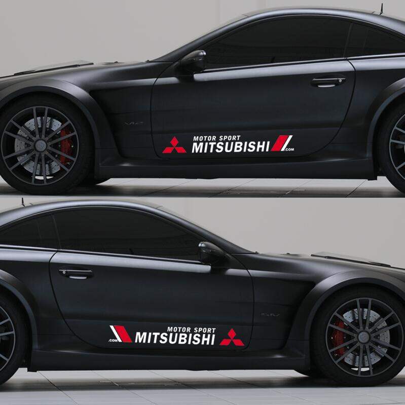 Mitsubishi Car Door Decorative Stickers Pajero Striker Outlander Diamond Sharp Wing God V3 Body Decal Auto Accessories ราคา 115 บาท*ส่งฟรี