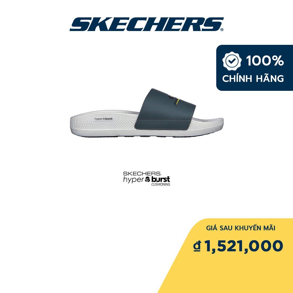 Skechers nam dép quai ngang đi bộ thường ngày, đi học, đi làm on-the-go hyper slide hyper comfort walking hyper burst, anti-slip, dual-density, goodyear rubber, goodyear anti-slip, hyper burst - 229133-char