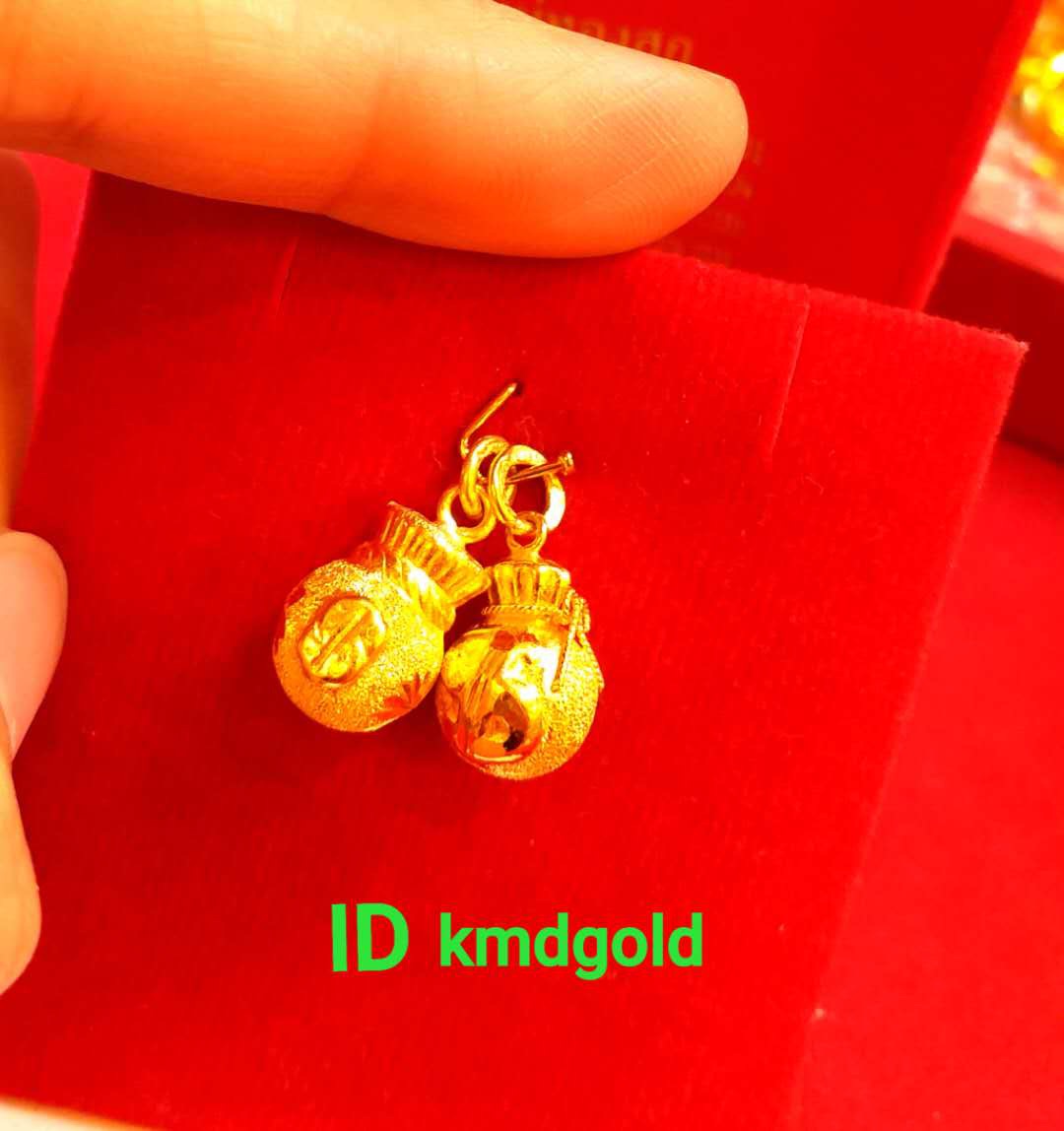 KMDGold จี้ทองแท้96.5% ครึ่งสลึง จี้ถุงทอง ขายได้จำนำได้ พร้อมใบรับประกันสินค้า