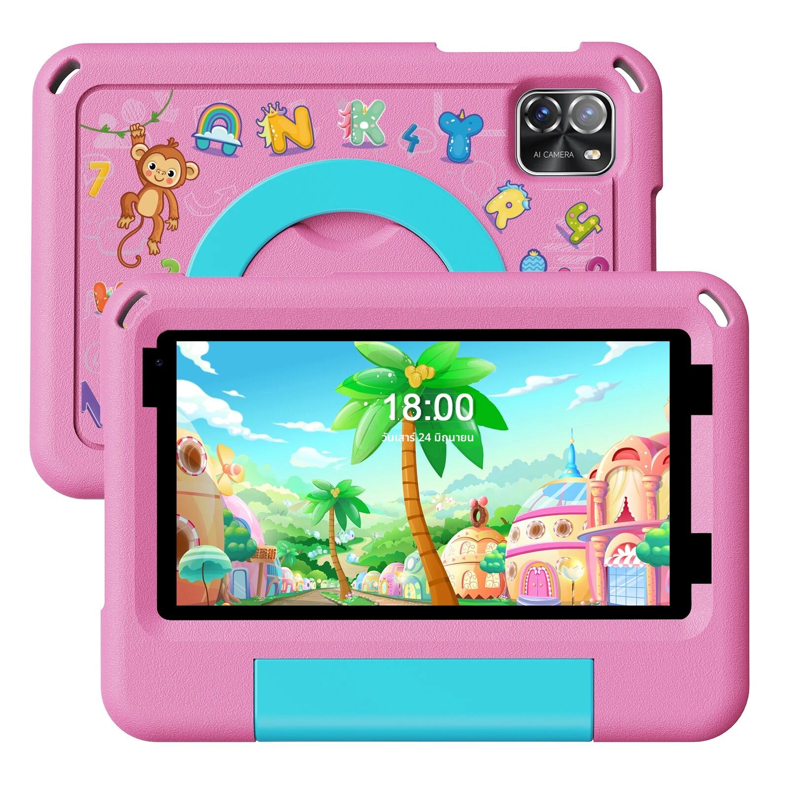 PRITOM Kids Tablet 7" แท็บเล็ต Android 14, 8GB RAM(3+5GB Virtual) ROM 64GB, โปรเซสเซอร์ Octa-Core A523, WiFi 5G, กล้องคู่ ราคา 1,859 บาท*ส่งฟรี