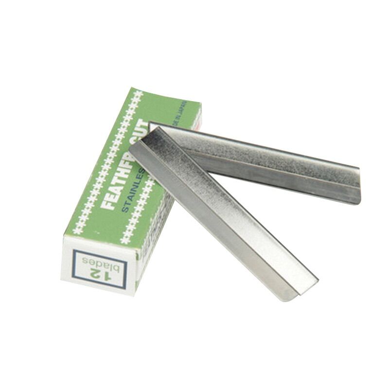 ใบมีดโกน ขนนก คมเดียว กล่องเขียว FEATHER 1 กล่องเล็ก (มี10ใบ) ใช้โกนหนวด โกนเครา