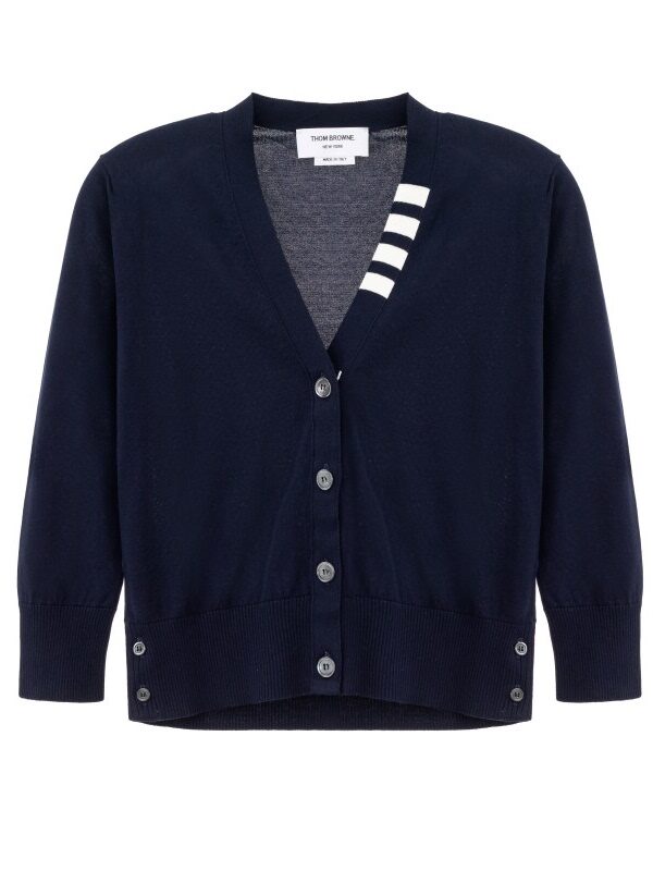 เสื้อคาร์ดิแกน เสื้อคลุมไหมพรมแขนยาวกันหนาว Thom Browne ทอม บราวน์ | เสื้อสเวตเตอร์คาร์ดิแกนผู้หญิง