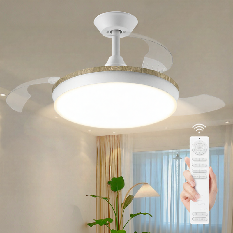 Bull | Invisible Bull Ceiling Fan Light Modern Minimalist Living Room Dining Room Bedroom Home Decor Abs Material High Translucent PMMA ราคา 4,299 บาท*ส่งฟรี