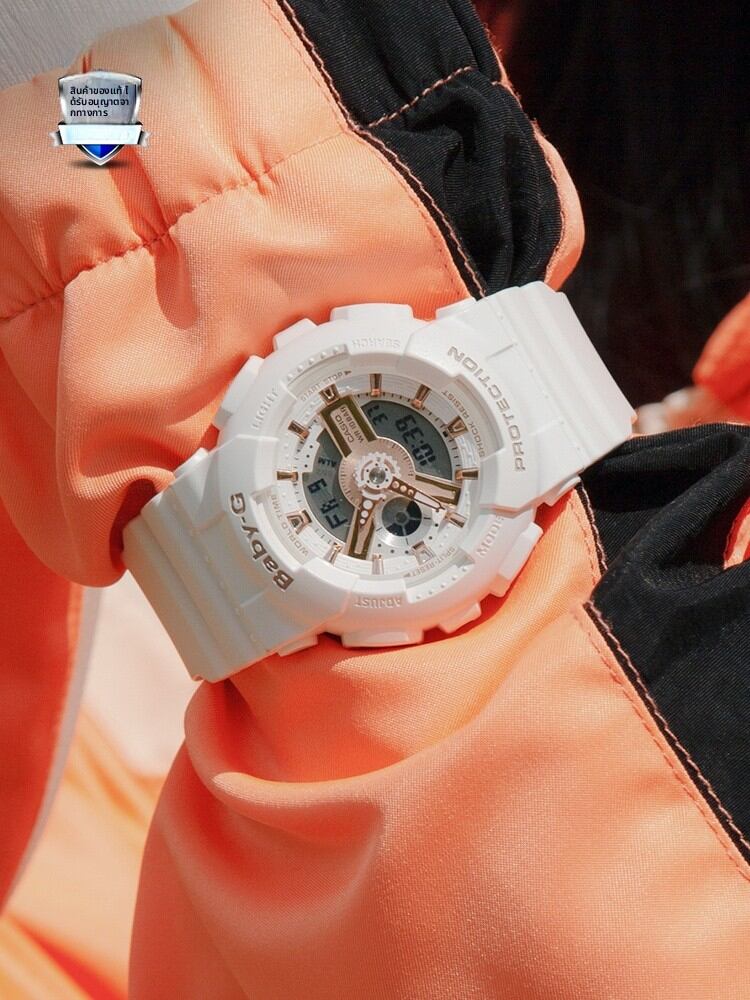 Casio | Casio Baby-G Women's Watch Authentic Sport Waterproof Quartz BA-110 Large Display Dual Time Illumination Calendar Resin Strap ราคา 5,967 บาท*ส่งฟรี