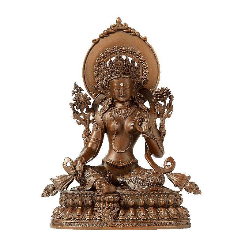 ZANGCUN | Portable Copper Statue of Green Tara 3 inches ราคา 3,490 บาท*ส่งฟรี