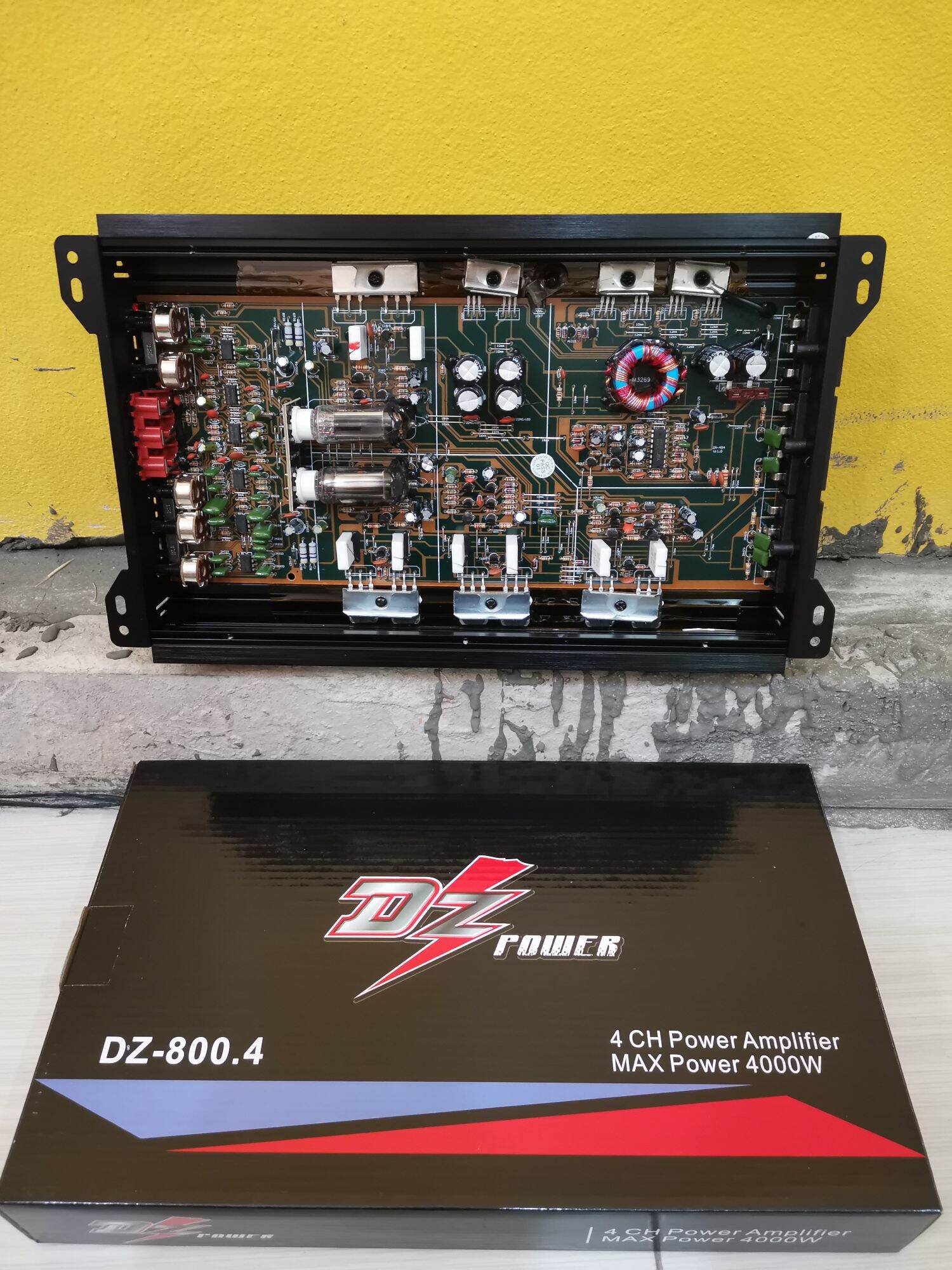 Power ampติดรถยนต์มีหลอดเพิ่มคุณภาพเสียง แอมป์ ขับ กลาง แหลม ติด รถยนต์