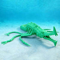 Chicmine Articulated Sea Animal Fidget Toy 3D Printed Deep Sea Creature Sensory Toy for Kids And Adults Birthday Party Favors Desk Decor 3D Printed Sea Monsters